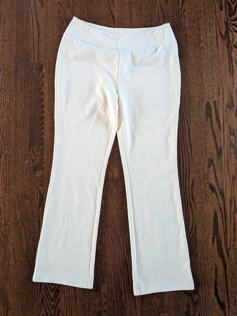 Soft Surroundings Cream Flare Leg Knit Pants
